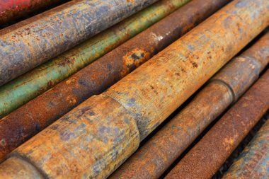 Paslı eski Endüstriyel boru soyut resim. 