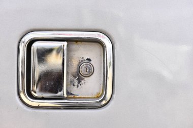 Kapı kolu ve bir yarı kamyon kapı kilit soyut resim. 