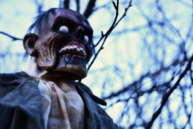 Ürpertici bir Cadılar Bayramı hayaletler ve hortlaklar bir yakın görüntü. 