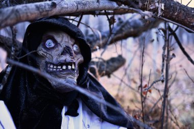 Ürpertici bir Cadılar Bayramı hayaletler ve hortlaklar bir yakın görüntü. 