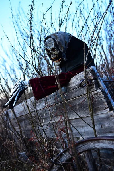 Uma Imagem Perto Assustador Halloween Fantasmas Ghouls — Fotografia de Stock
