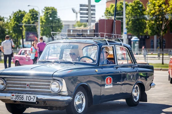 Mińsk Białoruś Maja 2017 Wystawa Starych Samochodów Retro — Zdjęcie stockowe