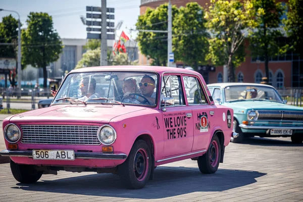 Minsk Belarus Mayo 2017 Exposición Viejos Coches Retro — Foto de Stock