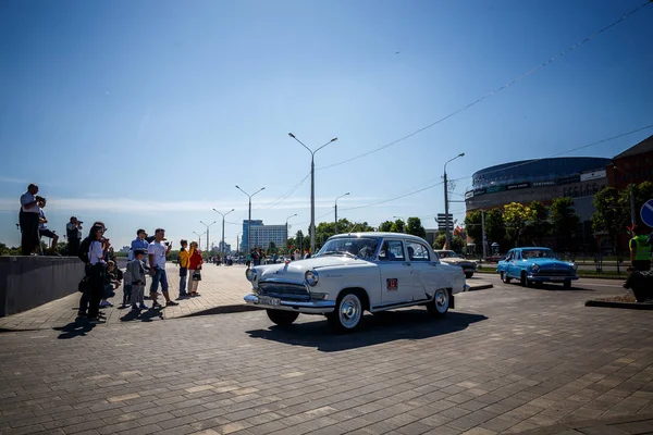 Minsk Belarus Mayo 2017 Exposición Viejos Coches Retro — Foto de Stock