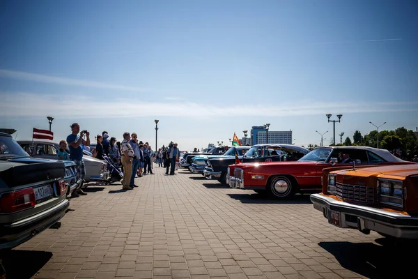 Белоруссия Мая 2017 Года Выставка Старых Ретро Автомобилей — стоковое фото