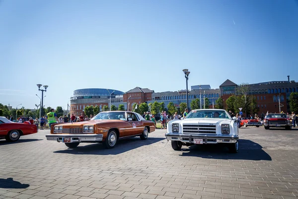 Minsk Beyaz Rusya Mayıs 2017 Sergi Eski Retro Otomobil — Stok fotoğraf