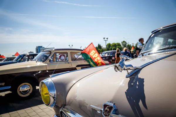 Minsk Beyaz Rusya Mayıs 2017 Sergi Eski Retro Otomobil — Stok fotoğraf