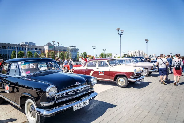 Minsk Belarus Maio 2017 Exposição Carros Retro Velhos — Fotografia de Stock