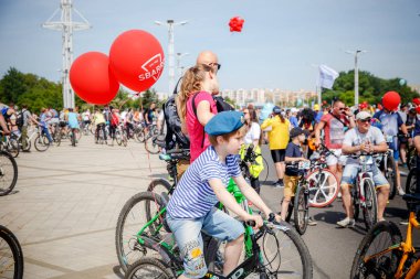 Belarus, Minsk - Mayıs 16.2018: Minsk, s Merkez sokaklarında