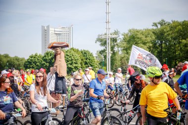 Belarus, Minsk - Mayıs 16.2018: Minsk, s Merkez sokaklarında