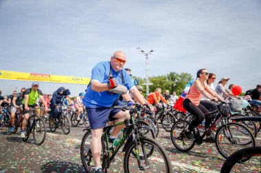 Belarus, Minsk - Mayıs 16.2018: Minsk, s Merkez sokaklarında