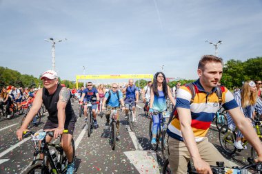 Belarus, Minsk - Mayıs 16.2018: Minsk, s Merkez sokaklarında