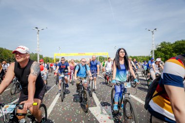 Belarus, Minsk - Mayıs 16.2018: Minsk, s Merkez sokaklarında