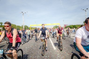 Belarus, Minsk - Mayıs 16.2018: Minsk, s Merkez sokaklarında