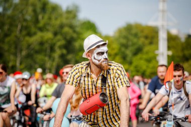 Belarus, Minsk - Mayıs 16.2018: Minsk, s Merkez sokaklarında