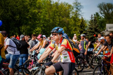 Belarus, Minsk - Mayıs 16.2018: Minsk, s Merkez sokaklarında