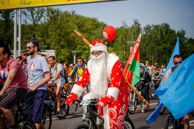 Belarus, Minsk - Mayıs 16.2018: Minsk, s Merkez sokaklarında