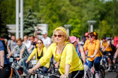 Belarus, Minsk - Mayıs 16.2018: Minsk, s Merkez sokaklarında