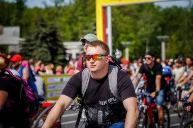 Belarus, Minsk - Mayıs 16.2018: Minsk, s Merkez sokaklarında