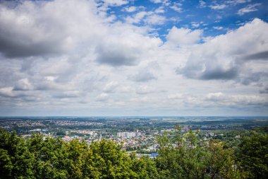 Lviv Ukrayna eski Merkezi havadan görünümü