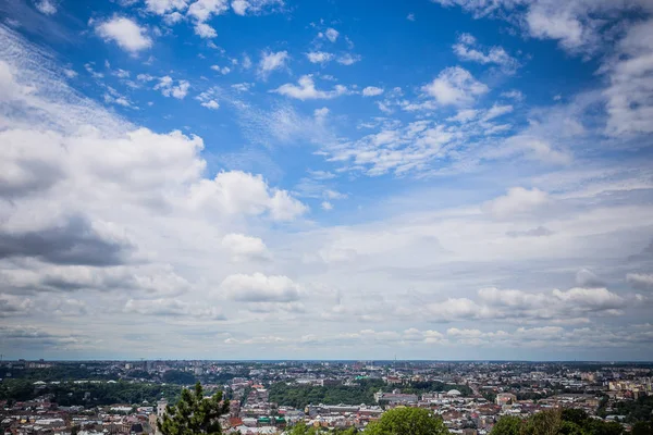 Vista Aérea Sobre Antigo Centro Lviv Oeste Ucrânia — Fotografia de Stock