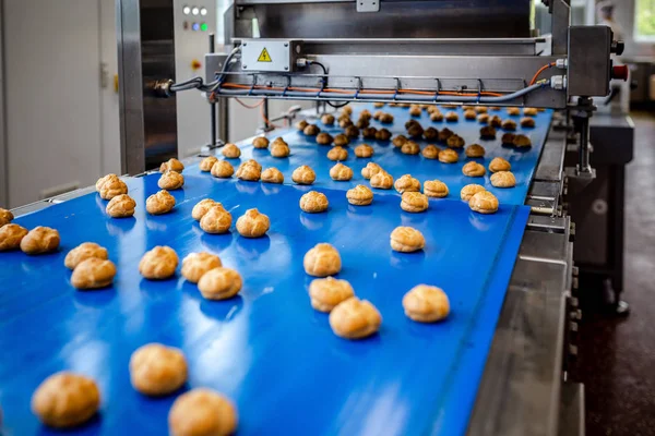 Profitrols ekmek fabrikasında bir konveyör bant üzerinde