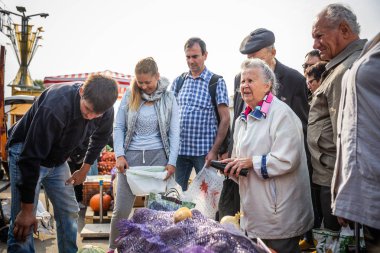 Minsk, Beyaz Rusya - 1 Ekim, 2018: şehir merkezinde Tarım Fuarı