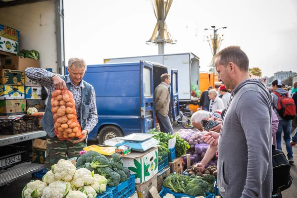 Мінськ Бакалійної Продукції 2018 Сільськогосподарської Ярмарку Центрі Міста — стокове фото