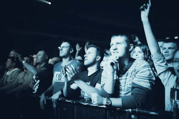 Minsk Belarus December 2018 Many People Having Fun Rock Band — Stock Photo, Image