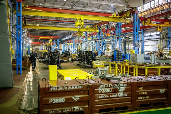 Minsk Belarus 1Er Décembre 2018 Usine Pour Production Tracteurs Composants — Photo