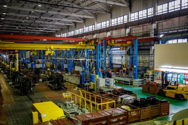 Minsk Belarus Diciembre 2018 Fábrica Para Producción Tractores Componentes —  Fotos de Stock