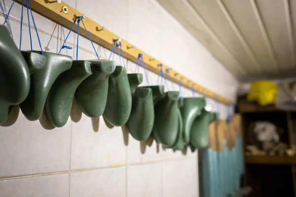 Werkstatt Für Die Herstellung Von Stiefeln Und Schuhen Aus Filz — Stockfoto