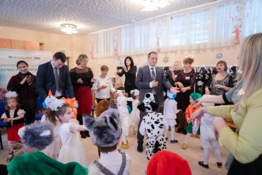 Minsk, Beyaz Rusya - 7 Yanuary, 2019: Zhdanovichsky hastalıkları aileleri tarafından terk edilmiş olan yetimler yurdu