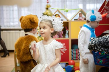 Minsk, Beyaz Rusya - 7 Yanuary, 2019: Zhdanovichsky hastalıkları aileleri tarafından terk edilmiş olan yetimler yurdu