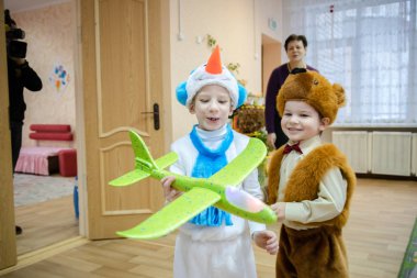 Minsk, Beyaz Rusya - 7 Yanuary, 2019: Zhdanovichsky hastalıkları aileleri tarafından terk edilmiş olan yetimler yurdu