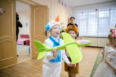 Minsk, Beyaz Rusya - 7 Yanuary, 2019: Zhdanovichsky hastalıkları aileleri tarafından terk edilmiş olan yetimler yurdu