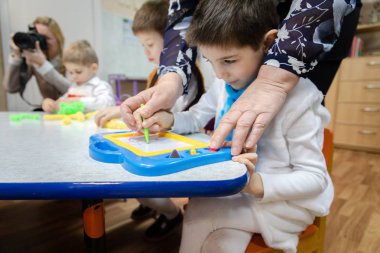 Minsk, Beyaz Rusya - 7 Yanuary, 2019: Zhdanovichsky hastalıkları aileleri tarafından terk edilmiş olan yetimler yurdu