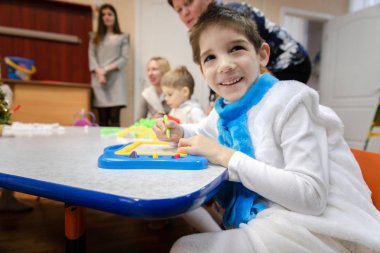 Minsk, Beyaz Rusya - 7 Yanuary, 2019: Zhdanovichsky hastalıkları aileleri tarafından terk edilmiş olan yetimler yurdu