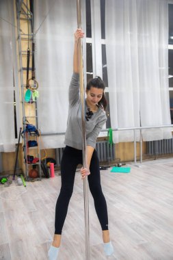 Minsk, Beyaz Rusya - 18 Şubat, 2019: kutup dans eğitimi