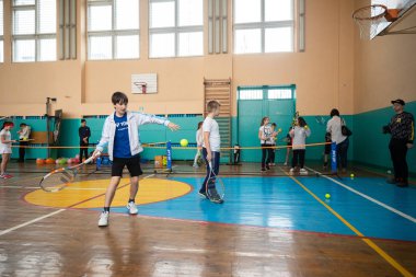 Mnsk, Beyaz Rusya - 24 Mart, 2019: çocuk bir master class tutmak için