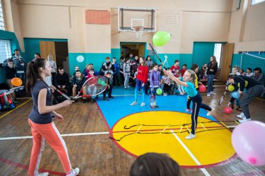 Mnsk, Beyaz Rusya - 24 Mart, 2019: çocuk bir master class tutmak için