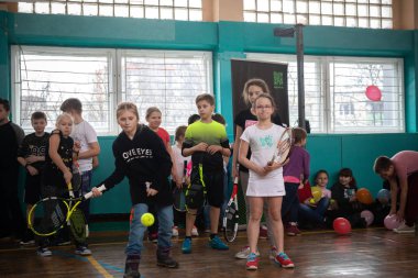 Mnsk, Beyaz Rusya - 24 Mart, 2019: çocuk bir master class tutmak için