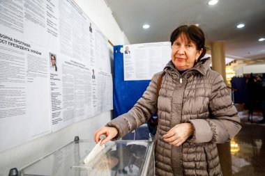 Minsk, Belarus-1 Nisan, 2019: oylama P seçimlerinde