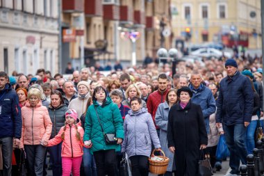 Minsk, Beyaz Rusya - 1 Marth, 2019: Geleneksel Paskalya alayı