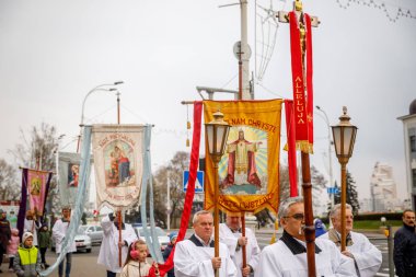 Minsk, Beyaz Rusya - 1 Marth, 2019: Geleneksel Paskalya alayı