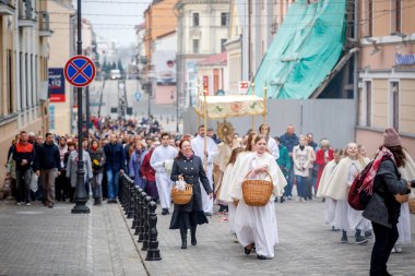 Minsk, Beyaz Rusya - 1 Marth, 2019: Geleneksel Paskalya alayı