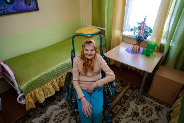 Minsk, Beyaz Rusya - 1 Mayıs 2019: Engelliler yaşıyor 