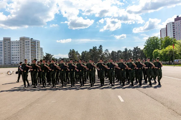 Mińsk, Białoruś-1 Juny, 2019: żołnierze Armii białoruskiej m — Zdjęcie stockowe