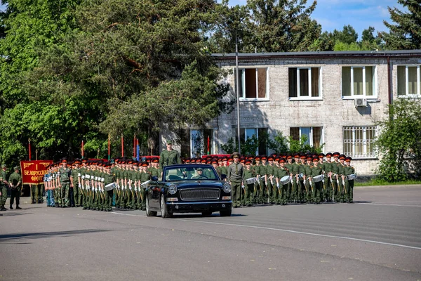 Minsk, Belorusszia-1 juny, 2019: a fehérorosz hadsereg katonák m — Stock Fotó