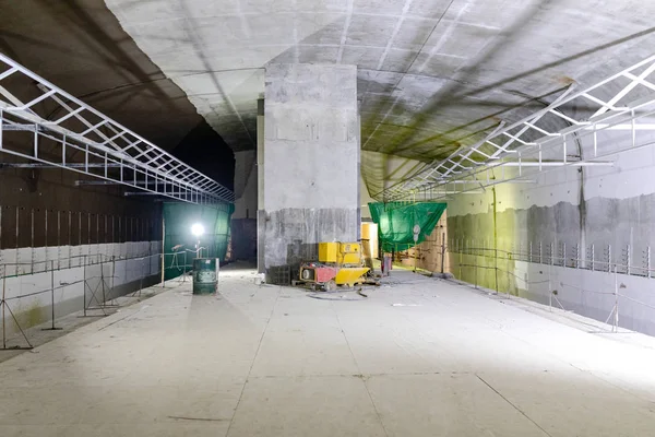 Subway tunnel in construction